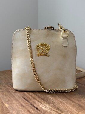 PRATESI FIRENZE Volterra Small Italian Leather Crossbody Bag Dome Purse